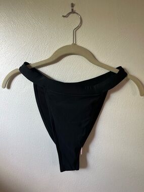 Missguided + Black High Leg Tanga Bikini Brief US 6